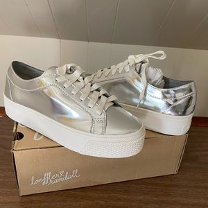 Loeffler Randall Beautiful Silver Sneakers